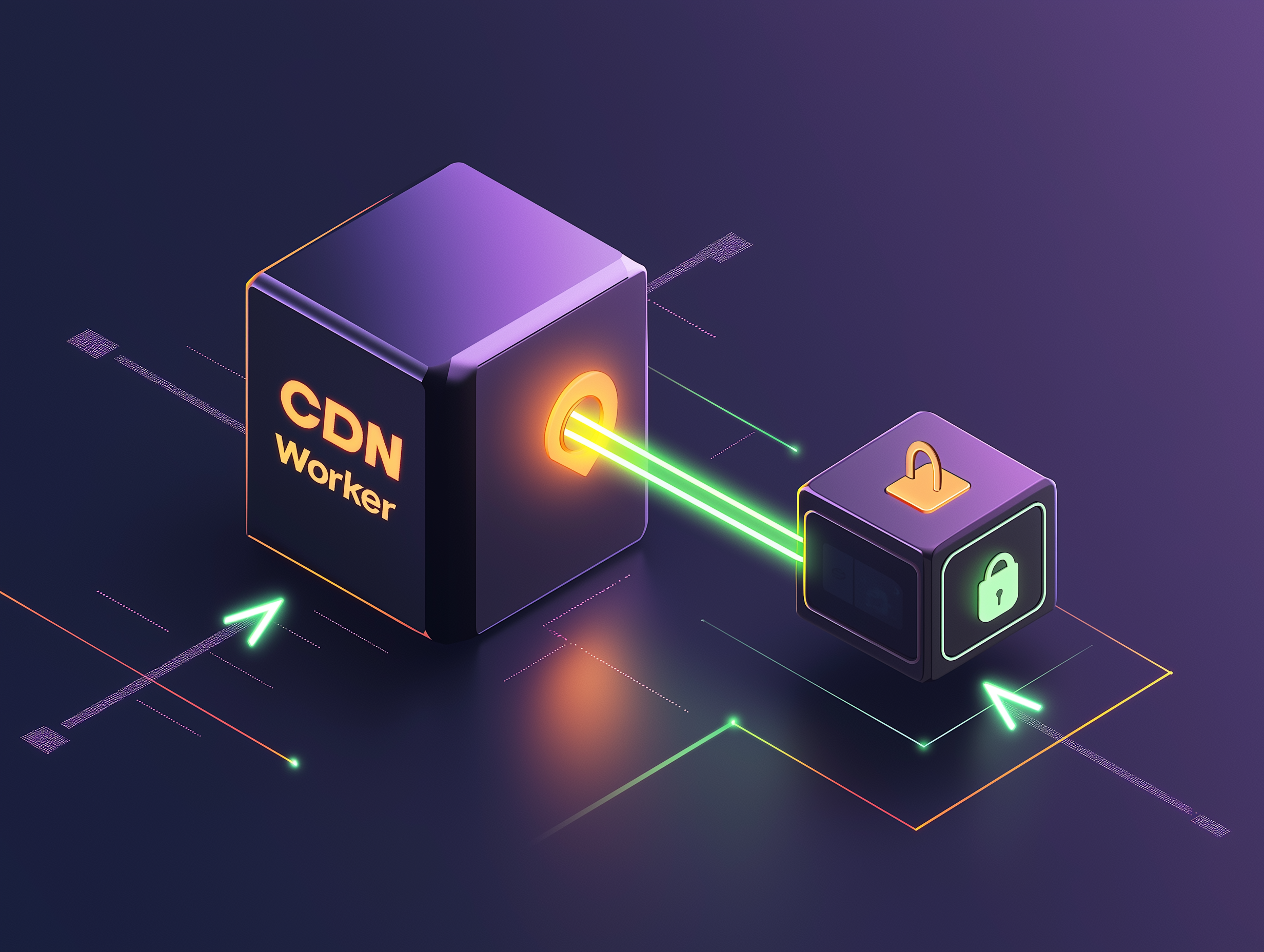 A CDN Worker connected to a PGP service binding