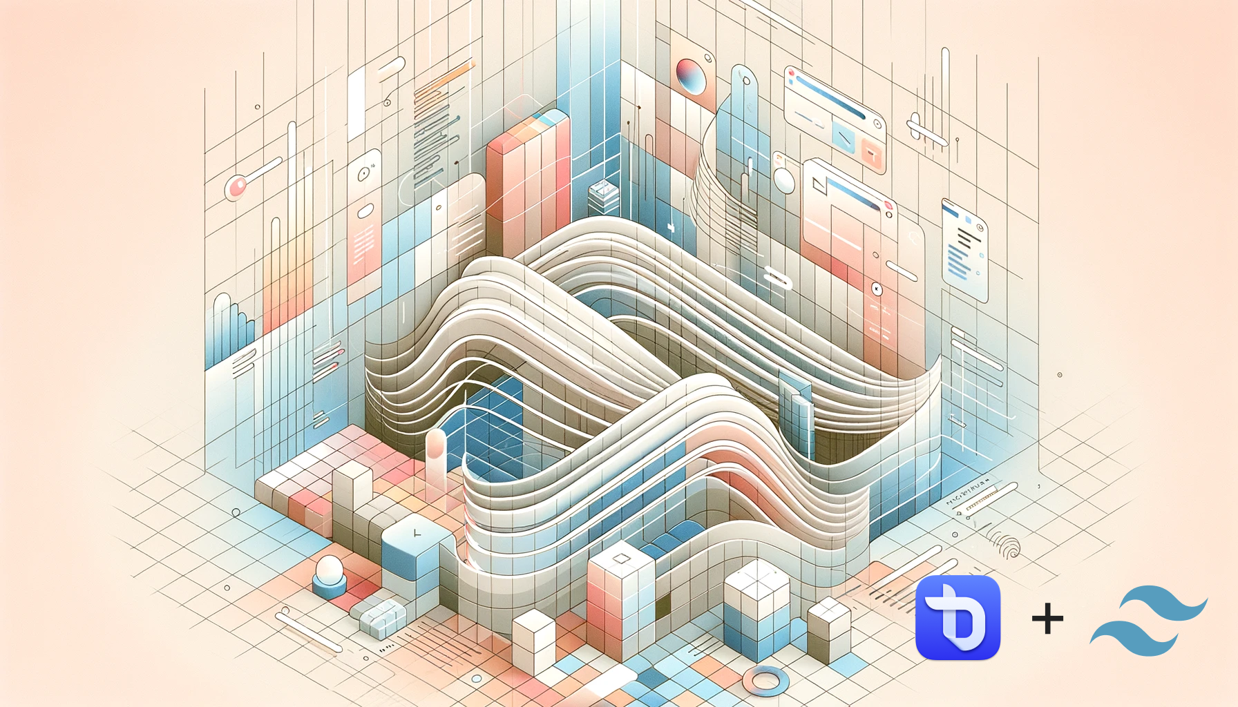 Abstract image of using TailwindCSS in a desktop app