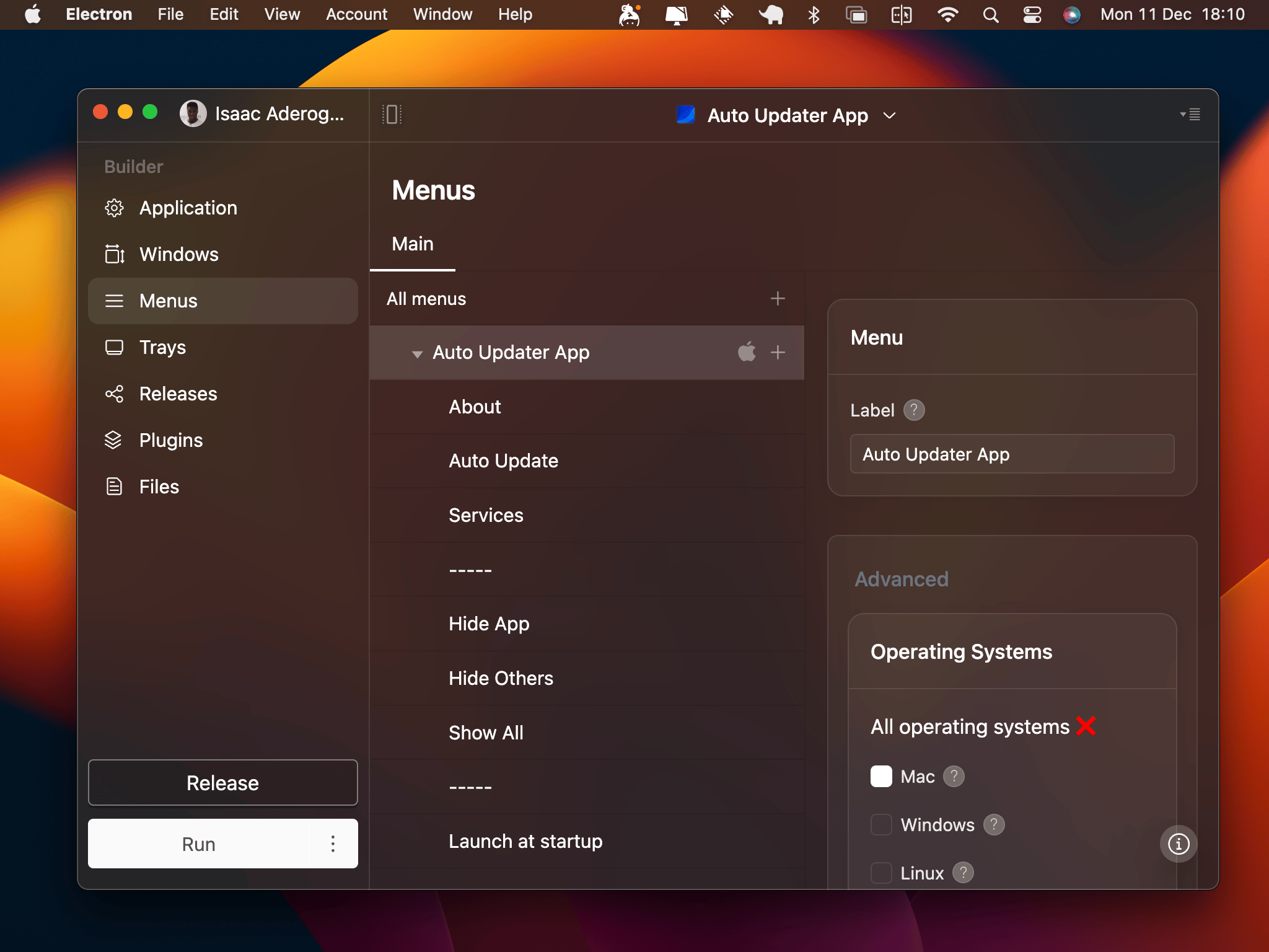appearance-based dark mode vibrancy effect