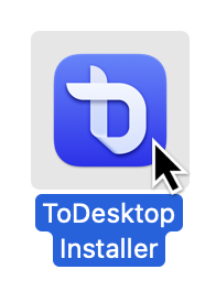 ToDesktop Builder installer icon on macOS