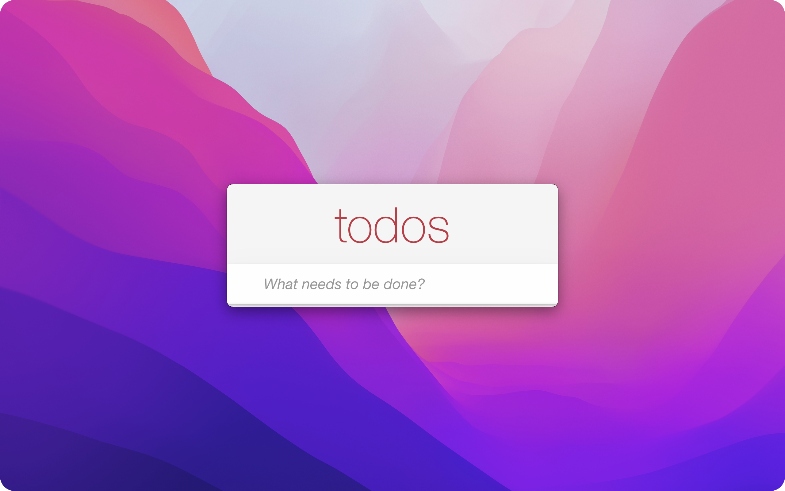 TodoMVC as a desktop app application