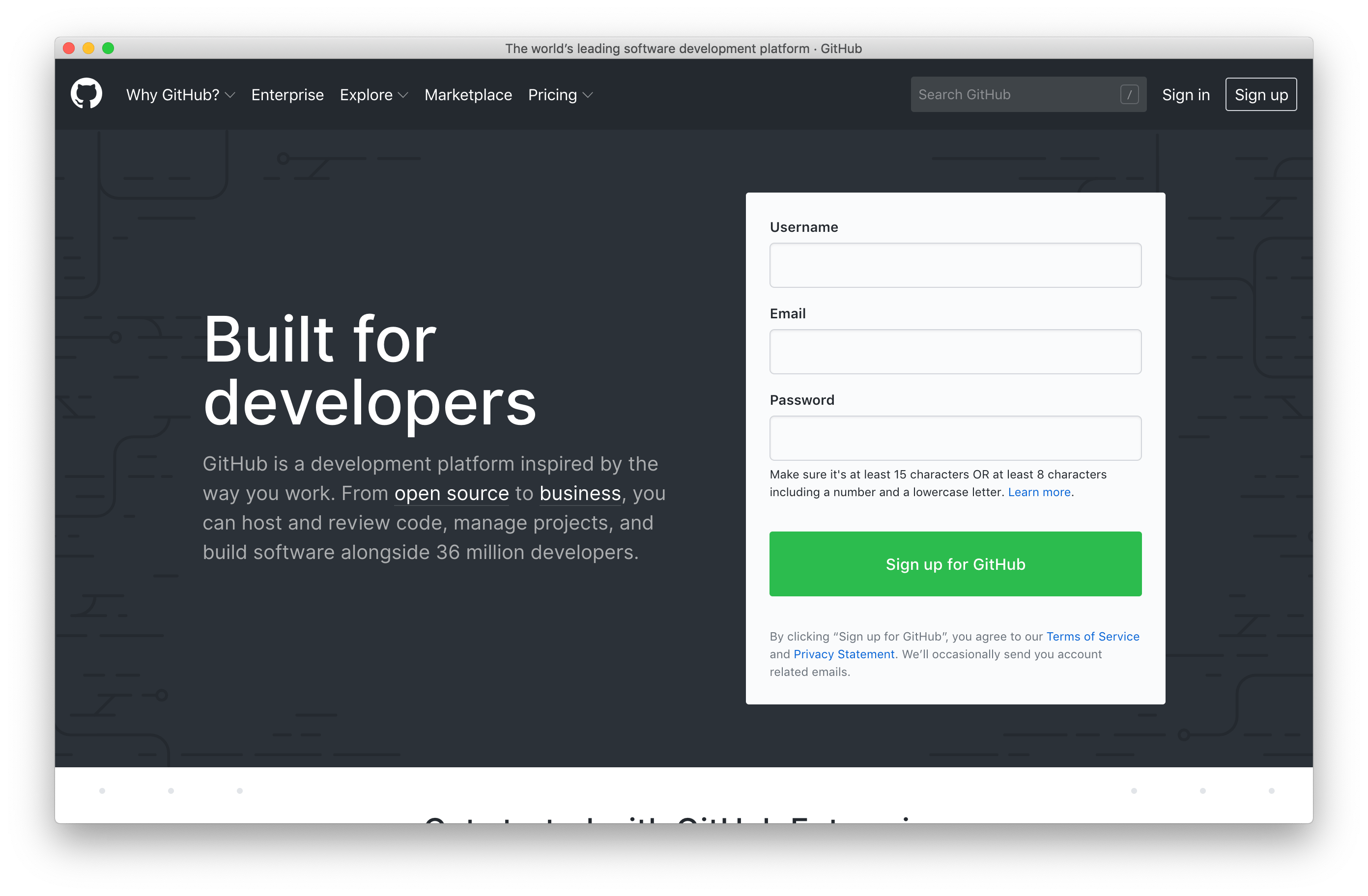 A Github desktop app built with Nativefier